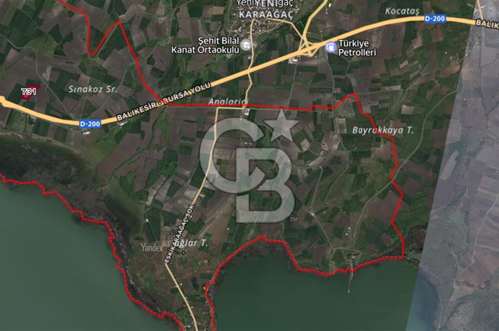 CB BLACK'TAN KARACABEY ESKİKARAAĞAÇ'TA 9700 M2 SATILIK TARLA