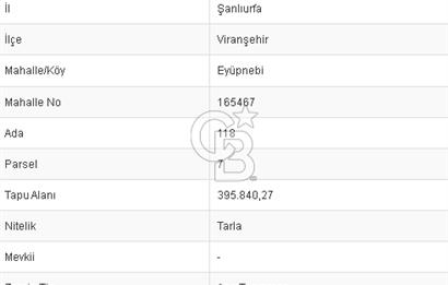 CB BLACK'TAN ŞANLIURFA'DA GES İÇİN MARJİNAL ALINMIŞ TARLA