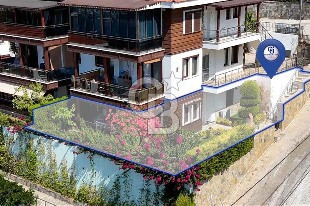 CB MARİNA'DAN GÜLLÜK'TE PANAROMİK DENİZ MANZARALI 3+1 BAHÇE KATI