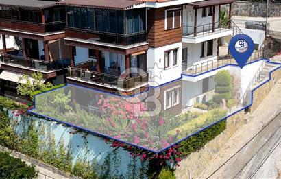 CB MARİNA'DAN GÜLLÜK'TE PANAROMİK DENİZ MANZARALI 3+1 BAHÇE KATI