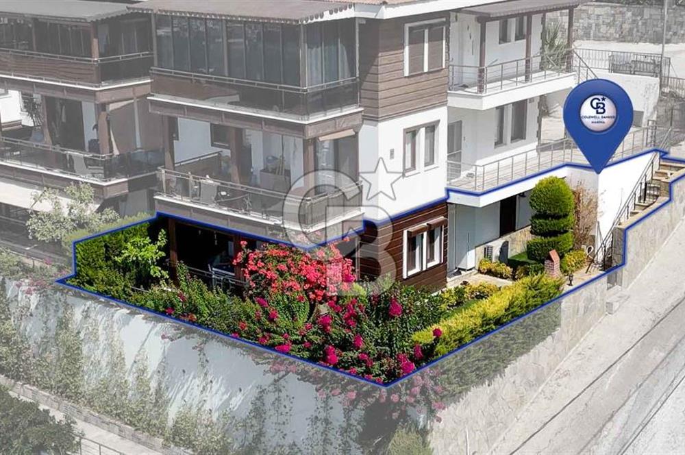 CB MARİNA'DAN GÜLLÜK'TE PANAROMİK DENİZ MANZARALI 3+1 BAHÇE KATI