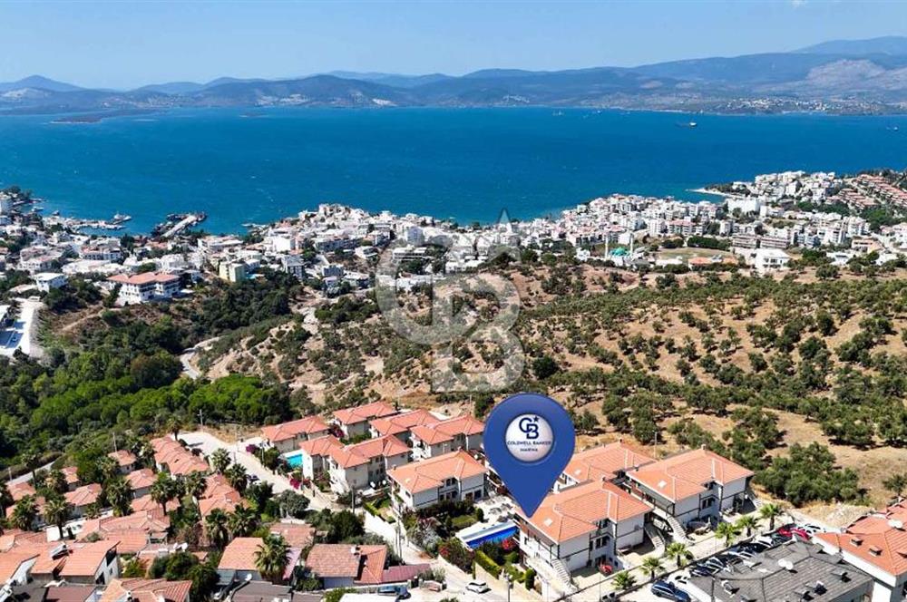 CB MARİNA'DAN GÜLLÜK'TE PANAROMİK DENİZ MANZARALI 3+1 BAHÇE KATI