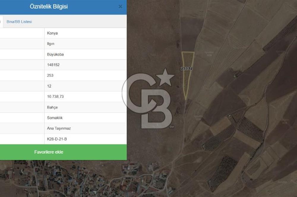 Konya Ilgın Büyükoba'da 300 Adet Badem Ağaçlı 10 Dönüm Bahçe