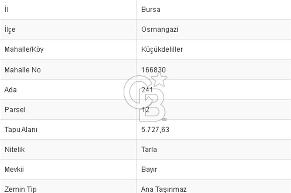 CB BLACK'TEN KÜÇÜKDELİLLER KÖYÜ SATILIK 5727M2 ARAZİ