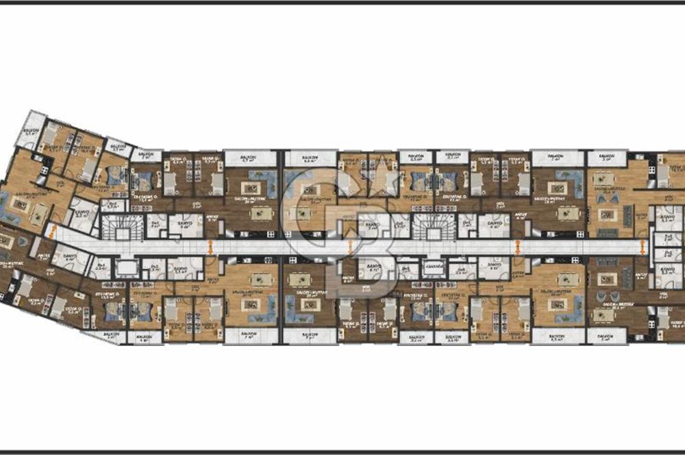 CUMHURİYET MAHALLESİ NEBA MODERN 3+1  %50 PEŞİNAT SATILIK DAİRE 