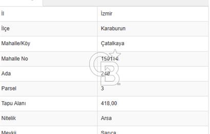 Karaburun Mordoğan Merkez’de Caddeye Çok Yakın Villa İmarlı Arsa