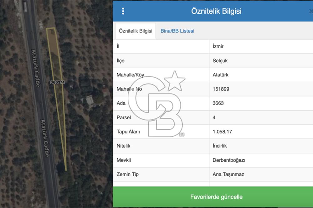 İZMİR-AYDIN OTOYOLUNA SIFIR SELÇUK EFES ACARLAR YAKINI SATILIK TARLA