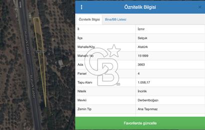İZMİR-AYDIN OTOYOLUNA SIFIR SELÇUK EFES ACARLAR YAKINI SATILIK TARLA