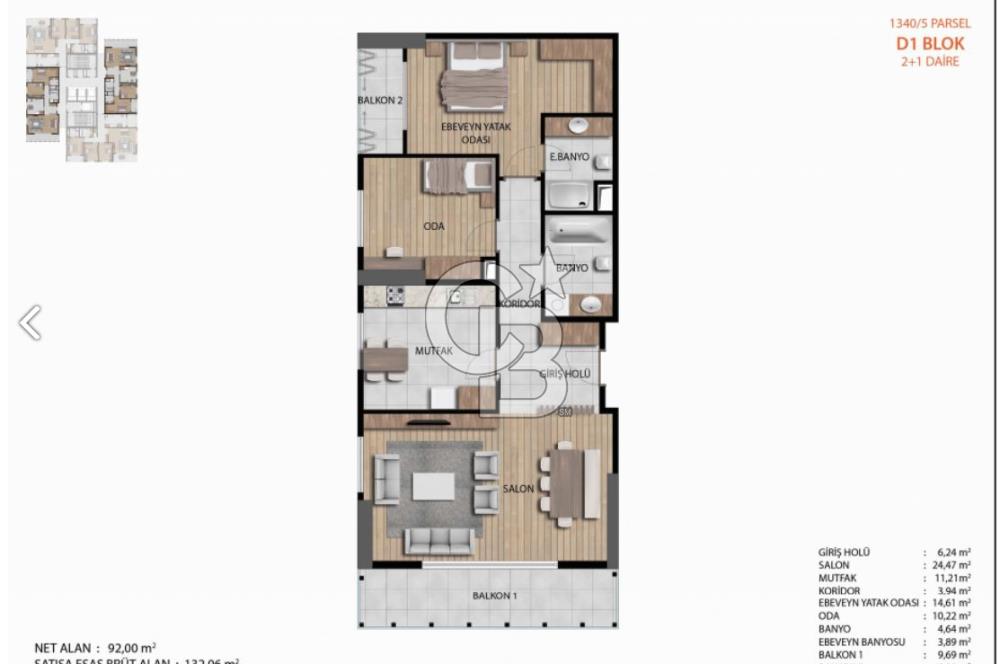 Başakşehir Ayazma Emlak Konutlarında Vadi Cephe Kiralık 2+1 Daire