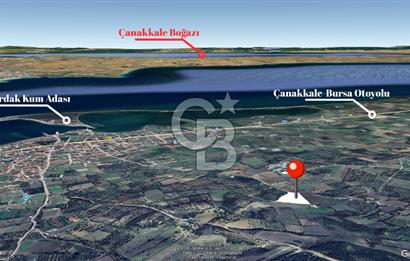 ÇANAKKALE LAPSEKİ ÇARDAK’TA FULL BOĞAZ MANZARALI SATILIK TARLA 