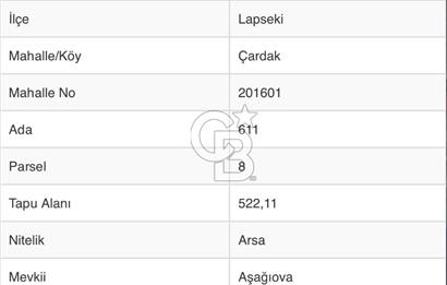 ÇANAKKALE LAPSEKİ ÇARDAK’TA BURSA KARAYOLU ÜZERİNDE SATILIK İŞYERİ