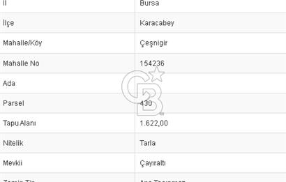 CB BLACK'TAN KARACABEY ÇEŞNİGİR'DE KÖYE 800 METRE MESAFEDE TARLA