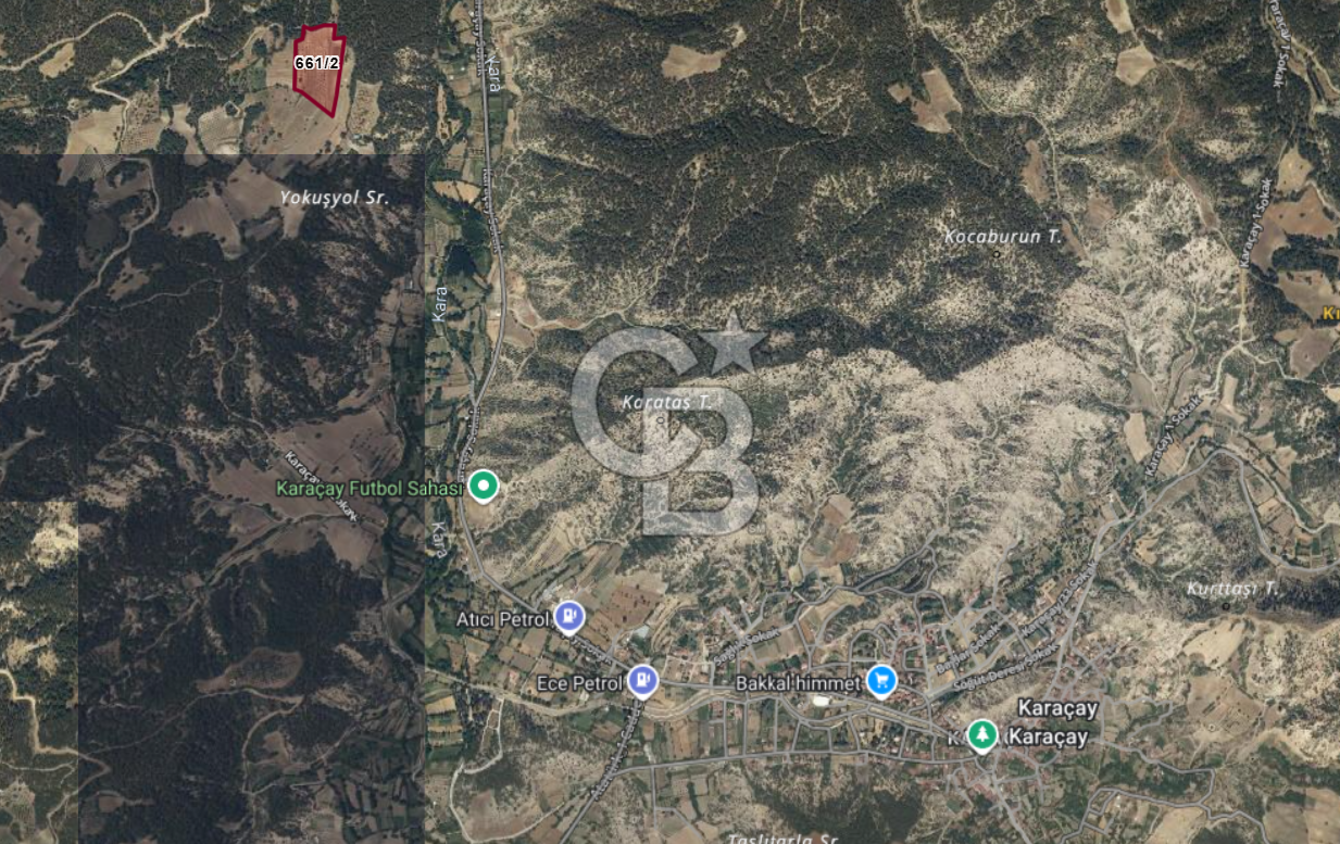 Honaz Aşağıkaraçay'da Satılık 25.483M² Ceviz Bahçesi Ve Tarla