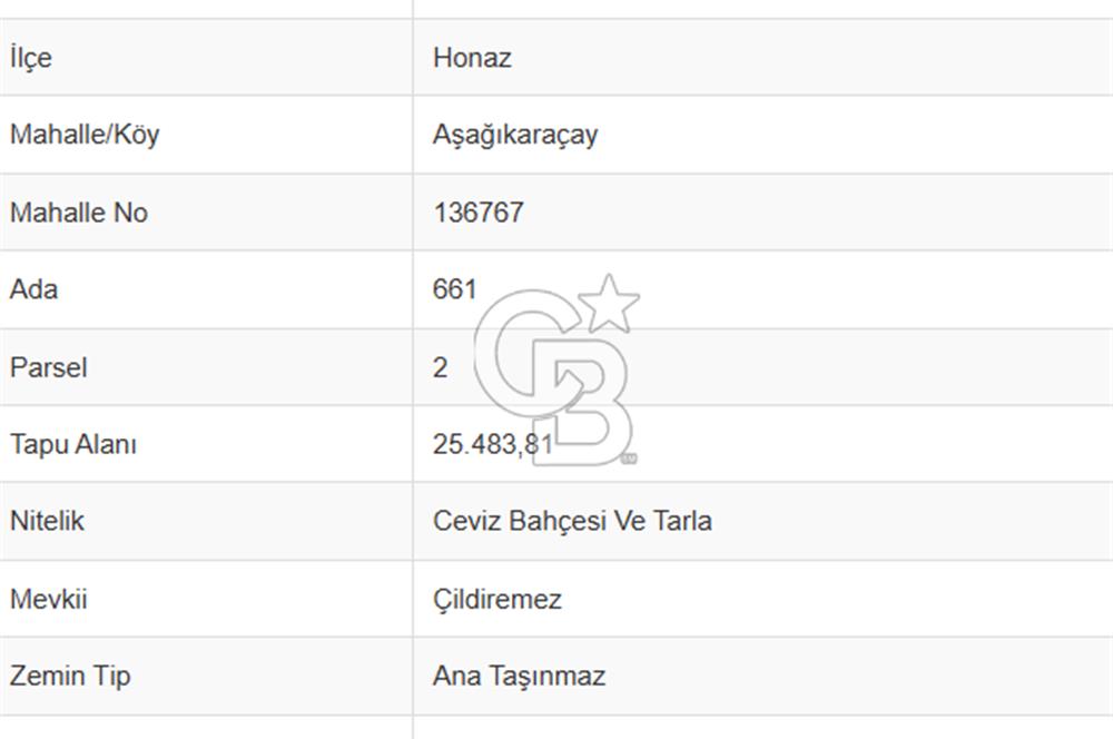 Honaz Aşağıkaraçay'da Satılık 25.483M² Ceviz Bahçesi Ve Tarla
