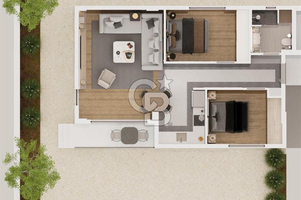 Camikebir’de 2+1 Kapalı Mutfaklı Sıfır Satılık Daire