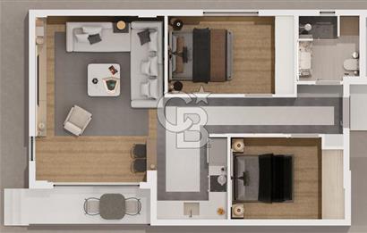 Camikebir’de 2+1 Kapalı Mutfaklı Sıfır Satılık Daire