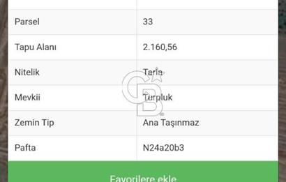 KORKUTELİ ÇOMAKLI DA SATILIK TEK TAPU TARLA
