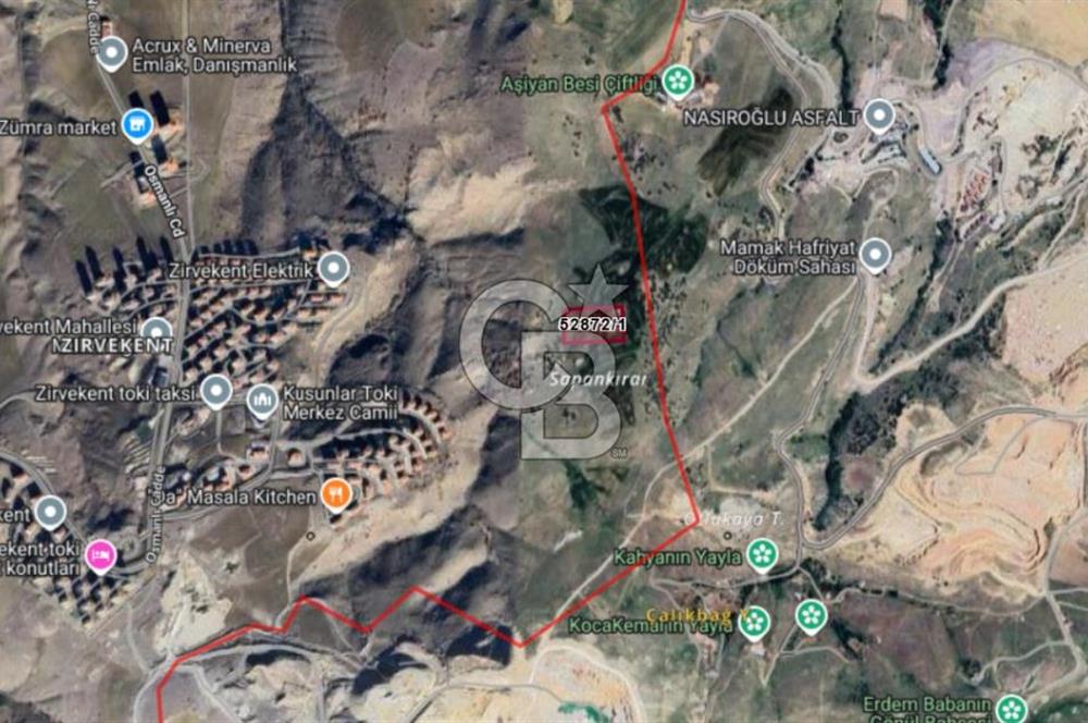 MAMAK KUSUNLAR ZİRVEKENT TOKİ YANI 1,2İMARLI 1095m² SATILIK ARSA