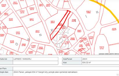 ÇANAKKALE KANGIRLI KÖYÜ KÖY İÇİ İMARLI SATILIK ARSA