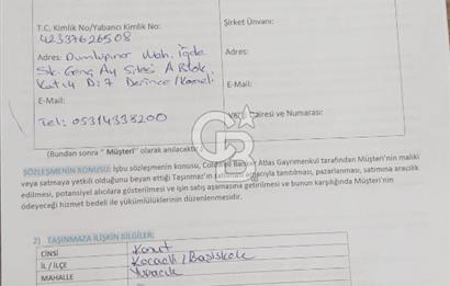 KOCAELİ BAŞİSKELE'DE FATİH MAH.SATILIK 2+1 LÜKS ARAKAT DAİRE