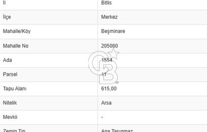Bitlis Beşminare Mahallesi’nde 3 Adet Konut İmarlı Arsa – Yatırımlık Fırsat