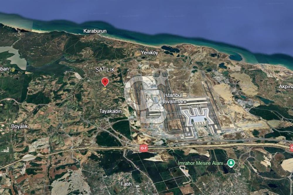 Arnavutköy Tayakadın 'da Kanal İstanbul'a İlk Parsel Müstakil Tapu 9491m² Satılık Tarla