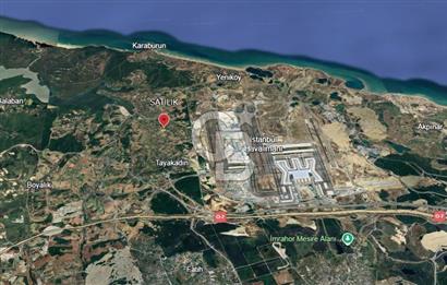 Arnavutköy Tayakadın 'da Kanal İstanbul'a İlk Parsel Müstakil Tapu 9491m² Satılık Tarla