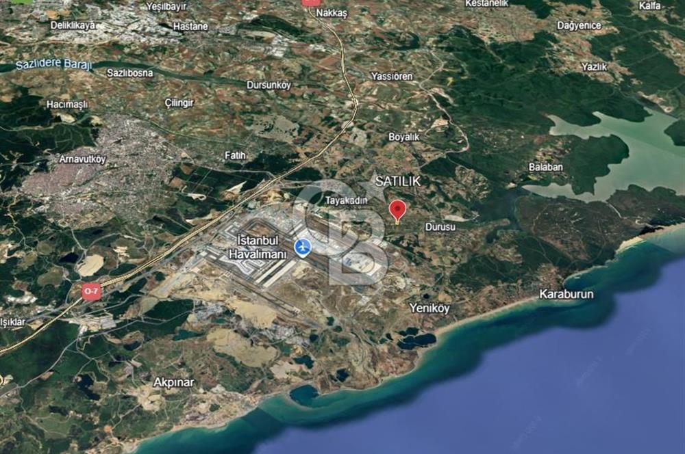 Arnavutköy Tayakadın 'da Kanal İstanbul'a İlk Parsel Müstakil Tapu 9491m² Satılık Tarla