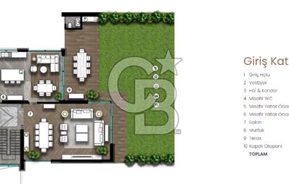 SANTRA VİLLALARINDA 7+1 TİP 2 KAPALI OTOPARK 524 METREKARE