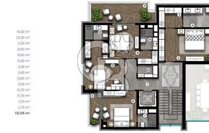 SANTRA VİLLALARINDA 7+1 TİP 2 KAPALI OTOPARK 524 METREKARE