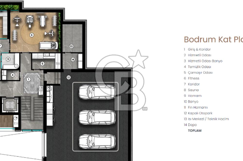 SANTRA VİLLALARINDA 7+1 TİP 2 KAPALI OTOPARK 524 METREKARE