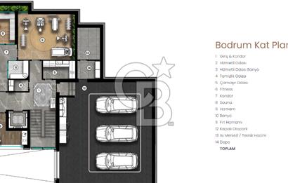 SANTRA VİLLALARINDA 7+1 TİP 2 KAPALI OTOPARK 524 METREKARE