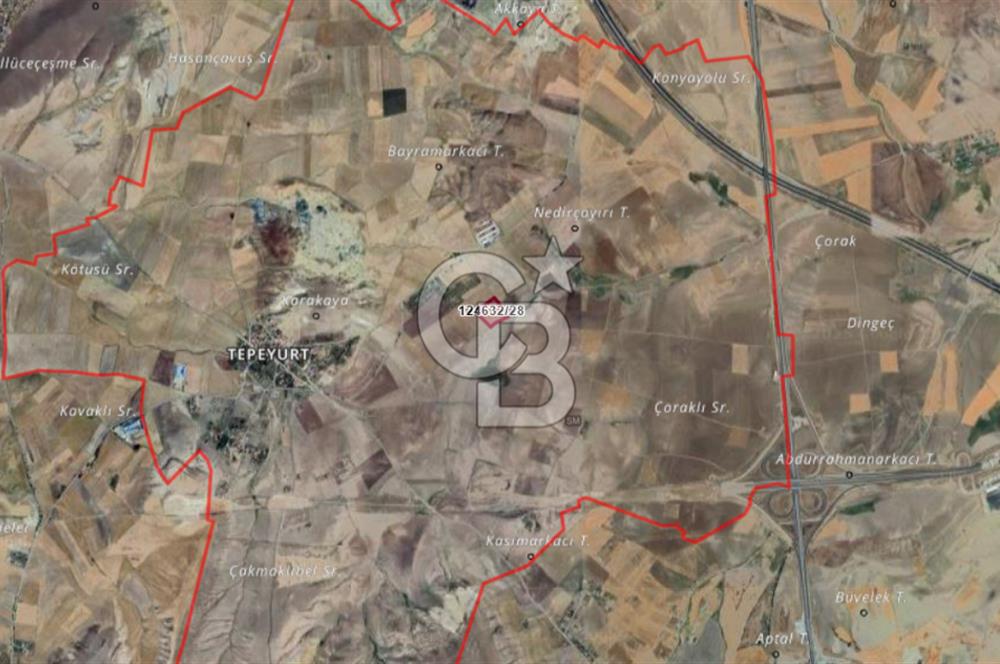 Ankara Gölbaşı Tepeyurt ta 18.792 m²Köşe Parsel Yatırımlık Tarla