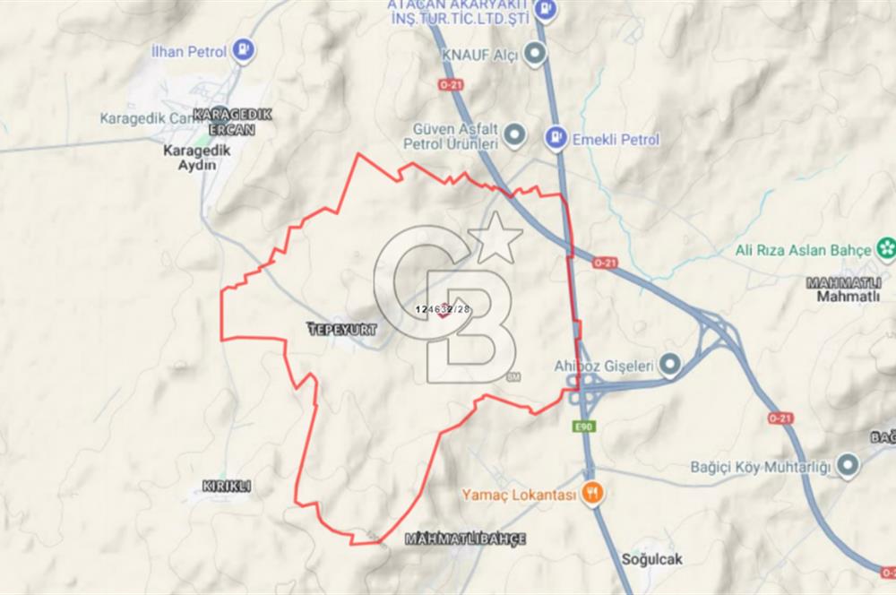 Ankara Gölbaşı Tepeyurt ta 18.792 m²Köşe Parsel Yatırımlık Tarla
