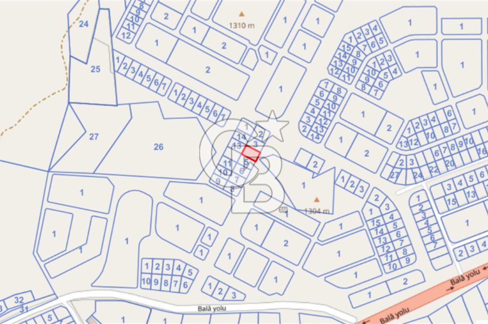 Ankara Bala Beynamda Satılık 1.000 m² İmarlı Arsa
