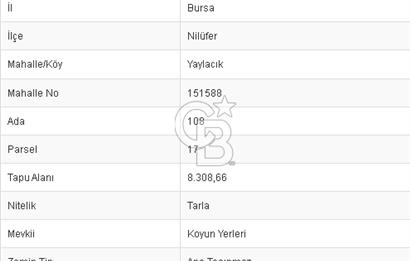 CB BLACK YAYLACIK SATILIK 2.768M2 ARAZİ *