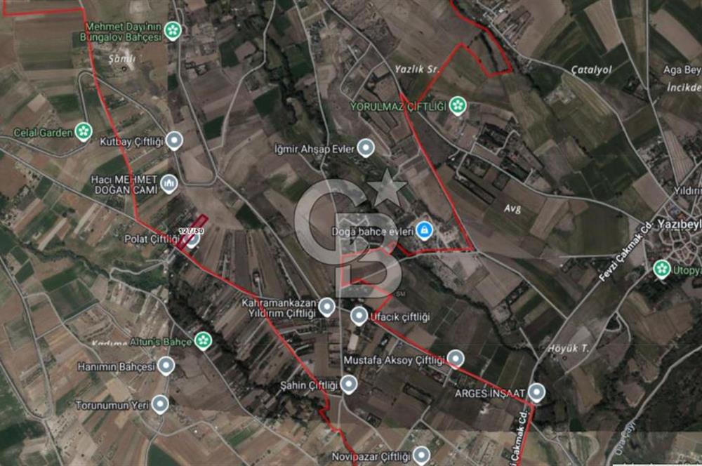 KAHRAMAN KAZAN İĞMİR DE YATIRIMA UYGUN 6227 M2 SATILIK TARLA