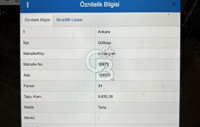 GÖLBAŞI KARAOĞLAN'DA İMARA SINIR  9.835 M2 TARLA-TEK TAPU-