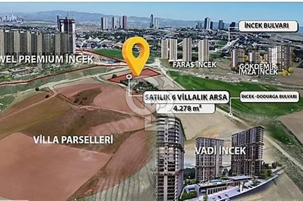 İNCEK'TE 4.278 m2 KÖK TAPU SATILIK ARSA