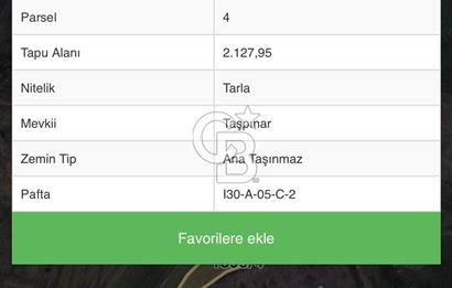 ELMADAĞ YENİMAHALLE TAŞPINAR MEVKİİ'NDE 2.127 M2 SATILIK TARLA