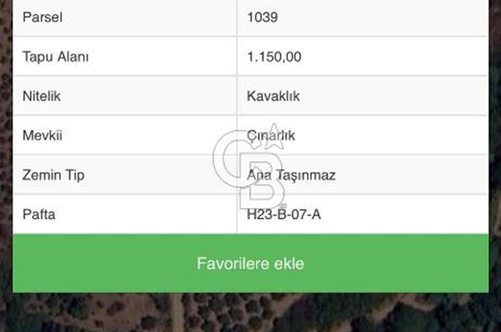 İZNİK DEREKÖYDE DERE KENARINDA SATILIK 1150 M2 ARSA
