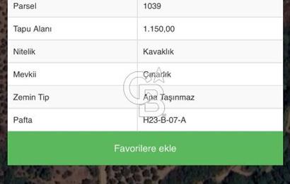 İZNİK DEREKÖYDE DERE KENARINDA SATILIK 1150 M2 ARSA