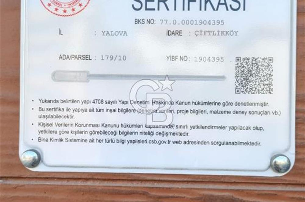 YALOVA ÇİFTLİKKÖY SİTELER MAHALLESİNDE LÜKS SATILIK 3+1 DAİRE!.