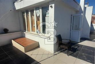 karşıyaka çarşı içinde 1+0 teraslı daire