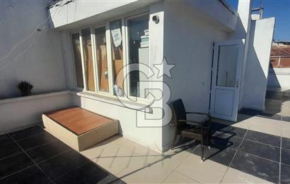 karşıyaka çarşı içinde 1+0 teraslı daire