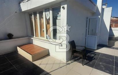 karşıyaka çarşı içinde 1+0 teraslı daire