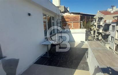 karşıyaka çarşı içinde 1+0 teraslı daire