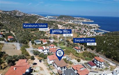 Karaburun Saip'te Deniz Manzaralı Geniş Bahçeli 3+1 Tripleks
