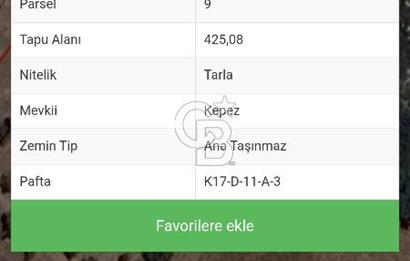 Karaburun Saip Merkezde Denize 400 M Mesafede Satılık Tarla 