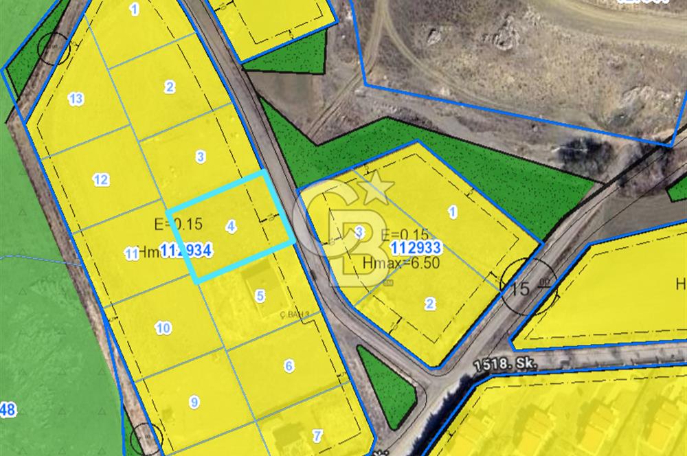 CB VİZYON'DAN  1500m2 TEK TAPU 0.15 EMSAL ARSA